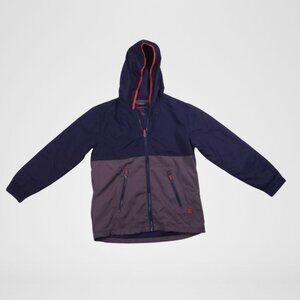 Tommy Bahama Kids Hooded Jacket Navy/Brown HydroFuge Size M 7/8 NEW
